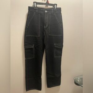 2/$15 Shein High Waisted Black Cargo Pants